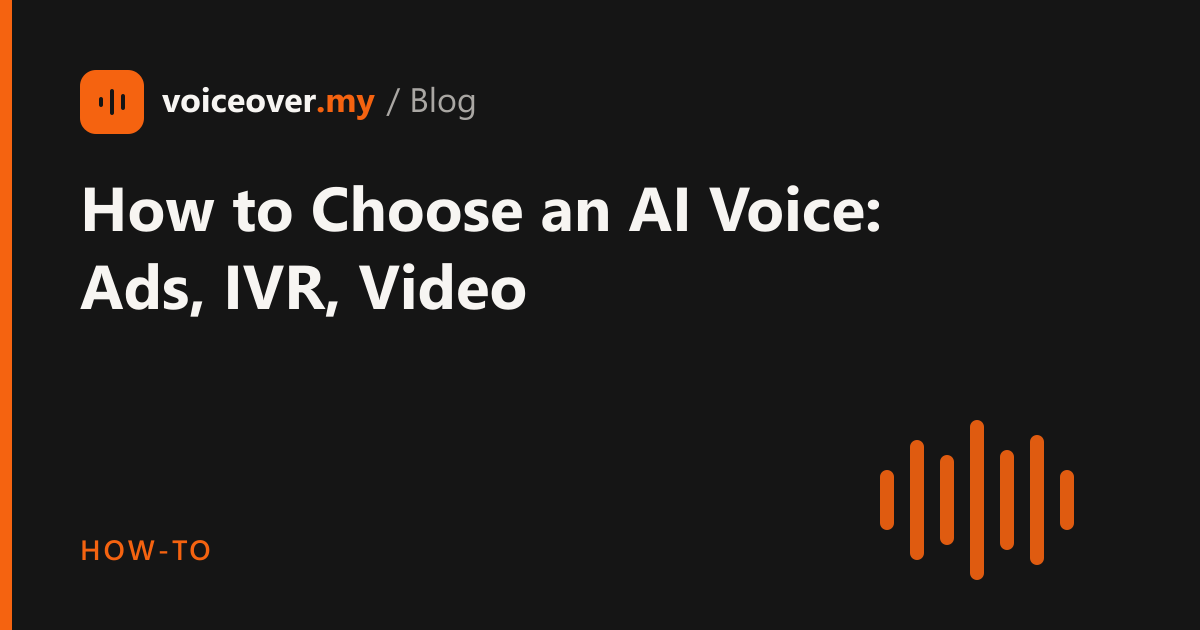 A checklist and three use-case cards for adverts, phone menus and explainer videos